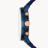 Fossil Bannon Multifunction Blue Dial Blue Silicone Strap Watch for Men - BQ2498 Authentic Buy Shop Now