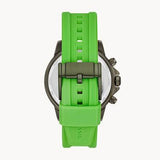 Fossil Bannon Chronograph Grey Dial Green Silicone Strap Watch for Men - BQ2501 Authentic Buy Shop Now