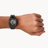 Fossil Inscription Automatic Skeleton Black Dial Black Steel Strap Watch for Men - BQ2574 Authentic Buy Shop Now