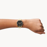 Fossil Bannon Multifunction Chronograph Green Dial Gold Steel Strap Watch for Men - BQ2493 Authentic Buy Shop Now