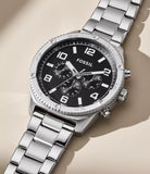 Fossil Brox Multifunction Black Dial Silver Steel Strap Watch for Women - BQ2797 Authentic Buy Shop Now