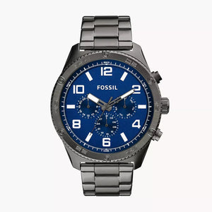 Fossil Brox Multifunction Blue Dial Grey Steel Strap Watch for Men - BQ2798 Authentic Buy Shop Now