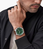 Fossil Brox Multifunction Green Dial Brown Leather Strap Watch for Men - BQ2801 Authentic Buy Shop Now