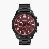 Fossil Brox Multifunction Maroon Dial Black Steel Strap Watch for Women - BQ2803 Authentic Buy Shop Now