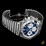 Breitling Chronomat B01 42 Six Nations Scotland Blue Dial Silver Steel Strap Watch for Men - AB0134A51C1A1 Authentic Buy Shop Now