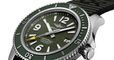 Breitling Superocean Automatic 44mm Outerknown Green Dial Green Nylon Strap Watch for Men - A17367A11L1W1 Authentic Buy Shop Now