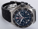 Breitling Super Chronomat B01 44 Black Dial Black Rubber Strap Watch for Men - AB0136251B2S1 Authentic Buy Shop Now