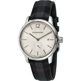 Burberry Classic Round Cream Dial Black Leather Strap Watch for Men - BU10008 Authentic Buy Shop Now