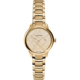 Burberry The Classic Champagne Dial Gold Steel Strap Watch for Women - BU10109 Authentic Buy Shop Now