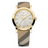 Burberry Heritage Silver Dial Leather Strap Watch for Women - BU1398 Authentic Buy Shop Now