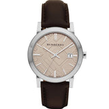 Burberry The City Gold Dial Brown Leather Strap Watch for Men - BU9011 Authentic Buy Shop Now