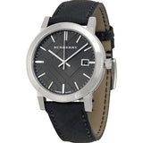 Burberry The City Grey Dial Black Leather Strap Watch for Men - BU9030 Authentic Buy Shop Now