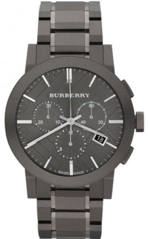 Burberry The City Grey Dial Gunmetal Grey Steel Strap Watch for Men - BU9354 Authentic Buy Shop Now