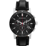 Burberry The City Black Dial Black Leather Strap Watch for Men - BU9382 Authentic Buy Shop Now