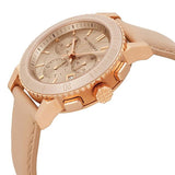 Burberry Chronograph Rose Gold Dial Beige Leather Strap Watch for Women - BU9704 Authentic Buy Shop Now