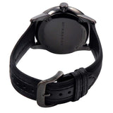 Burberry The Classic Round Horseferry Black Dial Black Leather Strap Watch for Men - BU10010 Authentic Buy Shop Now