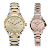 Burberry The Classic Gold Dial Two Tone Steel Strap Watch for Men - BU10011 Authentic Buy Shop Now