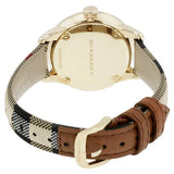 Burberry Classic Champagne Gold Dial Horseferry Leather Strap Watch for Women - BU10104 Authentic Buy Shop Now