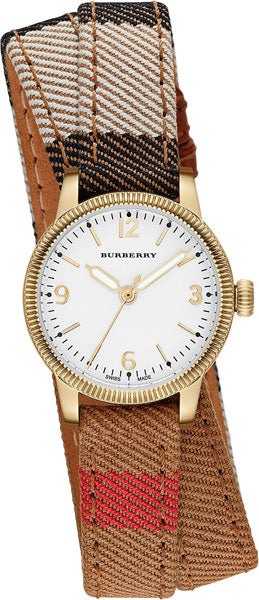 Burberry Utilitarian White Dial Multicolor Leather Strap Watch for Women - BU7851 Authentic Buy Shop Now