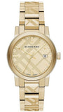 Burberry The City Gold Dial Gold Steel Strap Watch for Men - BU9038 Authentic Buy Shop Now