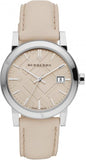 Burberry The City Beige Dial Beige Leather Strap Watch for Women - BU9207 Authentic Buy Shop Now