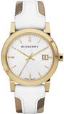 Burberry The City White Dial White Leather Strap Watch for Women - BU9015 Authentic Buy Shop Now