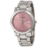 Burberry The City Pink Dial Silver Steel Strap Watch for Women - BU9124 Authentic Buy Shop Now