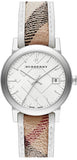 Burberry The City Silver Dial Brown Leather Strap Watch for Women - BU9136 Authentic Buy Shop Now