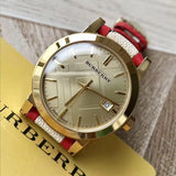 Burberry The City Champagne Dial Leather Strap Watch for Women - BU9139 Authentic Buy Shop Now