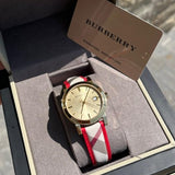 Burberry The City Champagne Dial Leather Strap Watch for Women - BU9139 Authentic Buy Shop Now