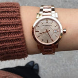 Burberry The City White Dial Two Tone Steel Strap Watch for Women - BU9006 Authentic Buy Shop Now