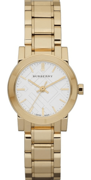 Burberry The City White Dial Gold Steel Strap Watch for Women - BU9103 Authentic Buy Shop Now