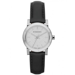 Burberry The City White Dial Black Leather Strap Watch for Women - BU9206 Authentic Buy Shop Now