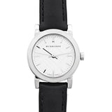 Burberry The City White Dial Black Leather Strap Watch for Women - BU9206 Authentic Buy Shop Now