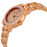 Burberry The City Diamonds Rose Dial Rose Gold Steel Strap Watch for Women - BU9225 Authentic Buy Shop Now