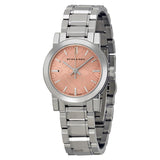 Burberry The City Diamonds Pink Dial Silver Steel Strap Watch for Women - BU9231 Authentic Buy Shop Now