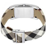Burberry Nova Check Silver Dial Two Tone Leather Strap Watch For Women - BU9404 Authentic Buy Shop Now