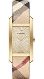Burberry Pioneer Champagne Dial Haymarket Beige Leather Strap Watch for Women - BU9407 Authentic Buy Shop Now