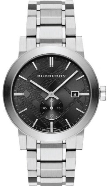 Burberry The City Black Dial Silver Steel Strap Watch for Men - BU9901 Authentic Buy Shop Now