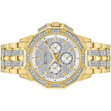 Bulova Crystal Collection Octova White Dial Gold Steel Strap Watch for Men - 98C126 Authentic Buy Shop Now