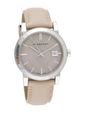 Burberry The City Beige Dial Beige Leather Strap Watch for Women - BU9107 Authentic Buy Shop Now