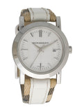 Burberry Heritage Nova Heritage White Dial Leather Strap Watch for Women - BU1395 Authentic Buy Shop Now