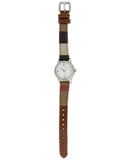 Burberry Utilitarian White Dial Multicolor Leather Strap Watch for Women - BU7863 Authentic Buy Shop Now