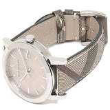 Burberry The City Beige Dial Chequered Brown Leather Strap Watch for Women - BU9029 Authentic Buy Shop Now