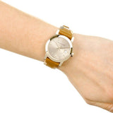 Burberry The City Gold Dial Brown Leather Strap Watch for Women - BU9133 Authentic Buy Shop Now