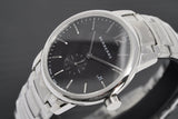 Burberry The Classic Round Black Dial Silver Steel Strap Watch for Men - BU10005 Authentic Buy Shop Now