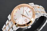 Burberry The City White Dial Two Tone Steel Strap Watch for Women - BU9105 Authentic Buy Shop Now