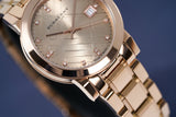 Burberry The City Diamonds Rose Gold Dial Rose Gold Steel Strap Watch for Women - BU9126 Authentic Buy Shop Now