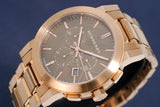Burberry The City Grey Dial Rose Gold Steel Strap Watch for Men - BU9353 Authentic Buy Shop Now