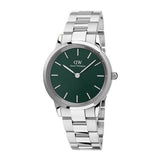 Daniel Wellington Iconic Link Emerald Green Dial Silver Steel Strap Watch For Men - DW00100427 Authentic Buy Shop Now
